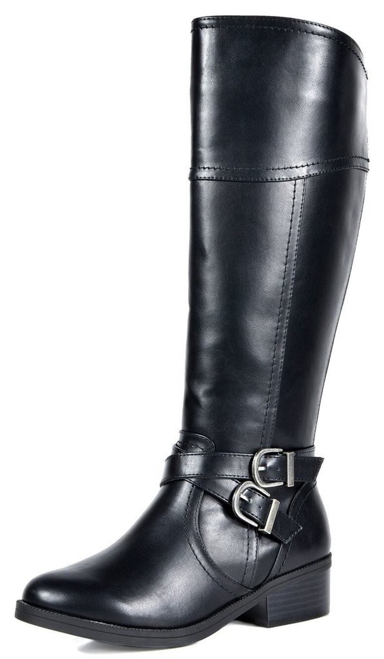 TOETOS Women's Jordan Black Knee High Riding Boots Wide Calf Size 7 M US